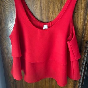 Red Crop Tank Top